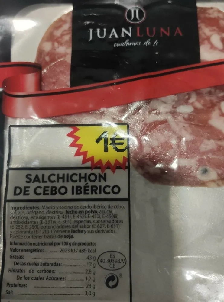 Salchichón de cebo ibérico