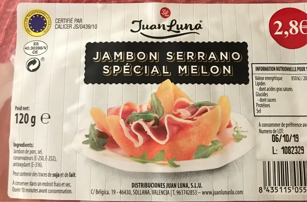 Jambon serrano special melon