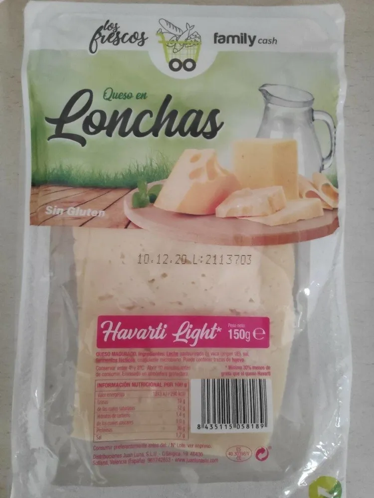 Queso en lonchas Havarti light