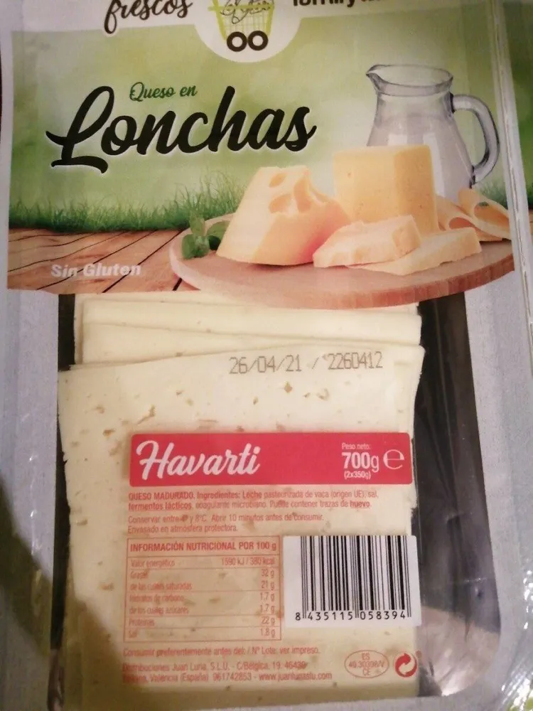queso en lonchas havarti