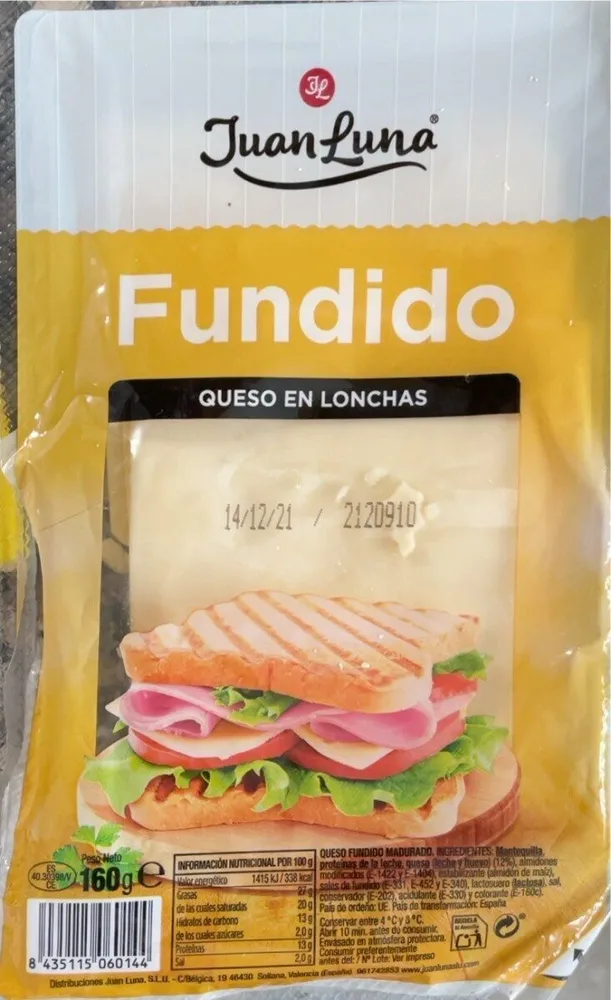 Queso en lonchas
