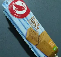 Bloque de turrón con trocitos de almendra caramelizada