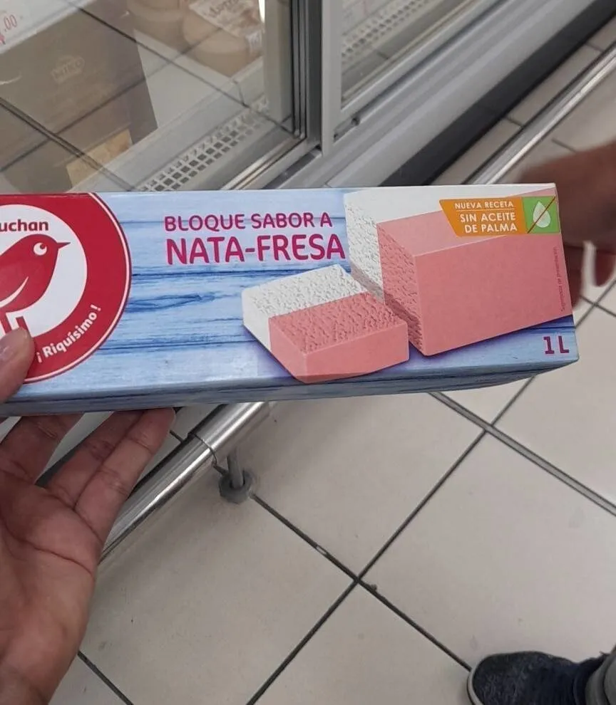 Bloque sabor nata fresa