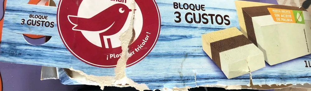 Bloque helado tres gustos
