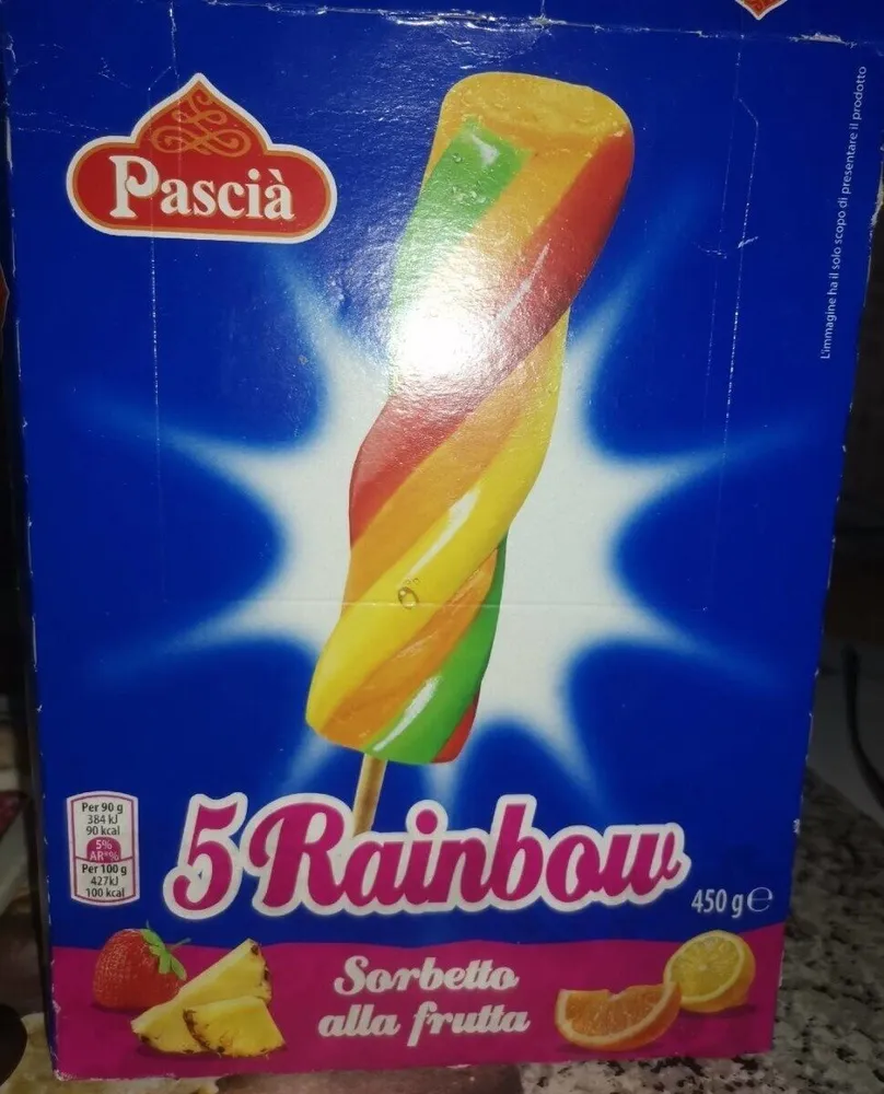 Rainbow sorbetto alla frutta