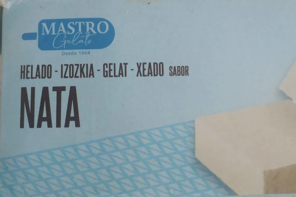 Helado barra nata