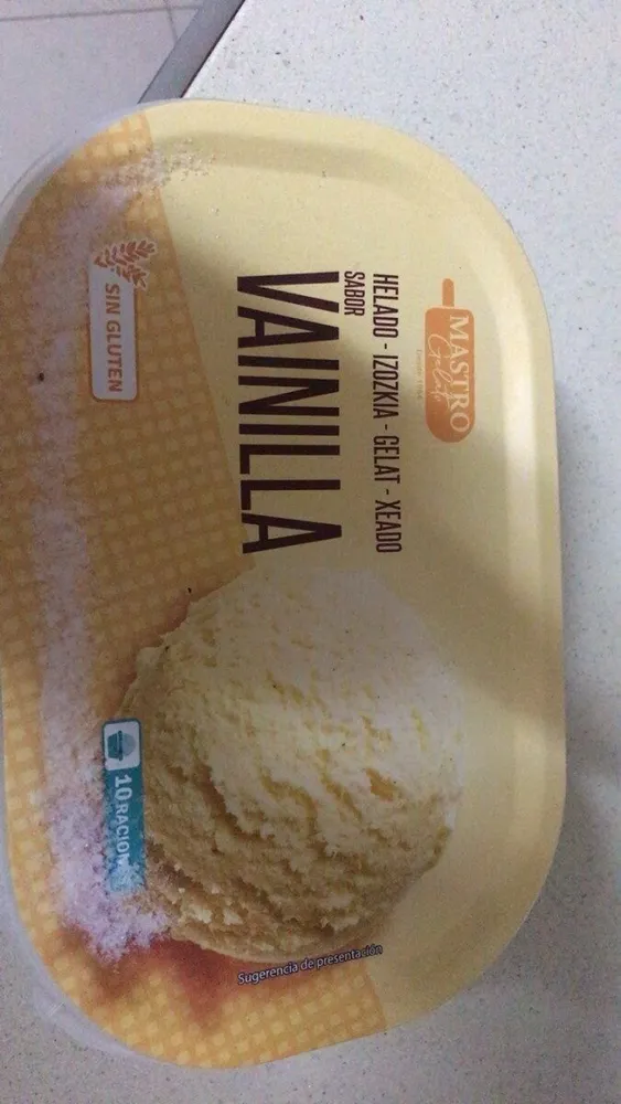 Helado sabor vainilla