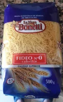 Pasta alimenticia de sémola de trigo duro