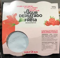 Yogur desnatado sabor fresa ecologico