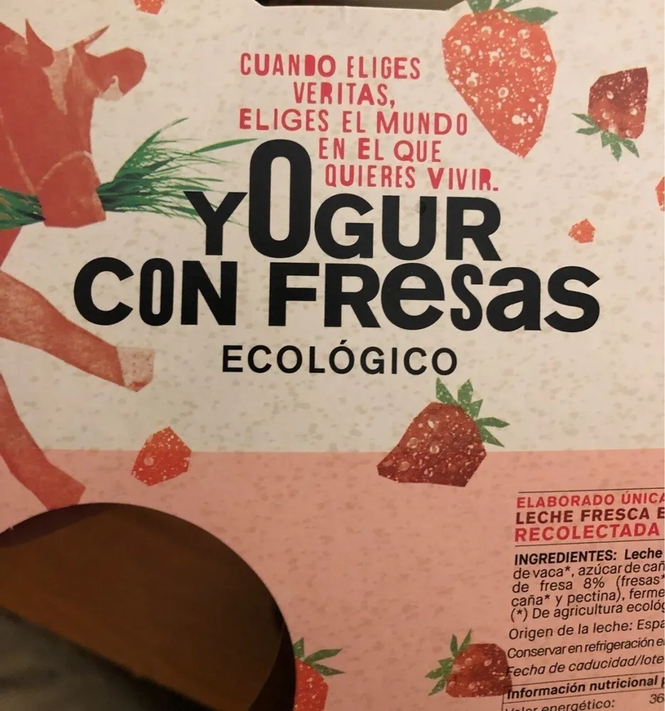Yogurt con fresas