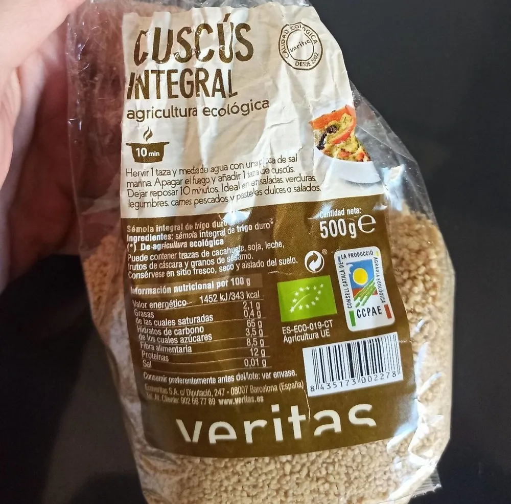 Couscous Integral Eco Veritas 500G