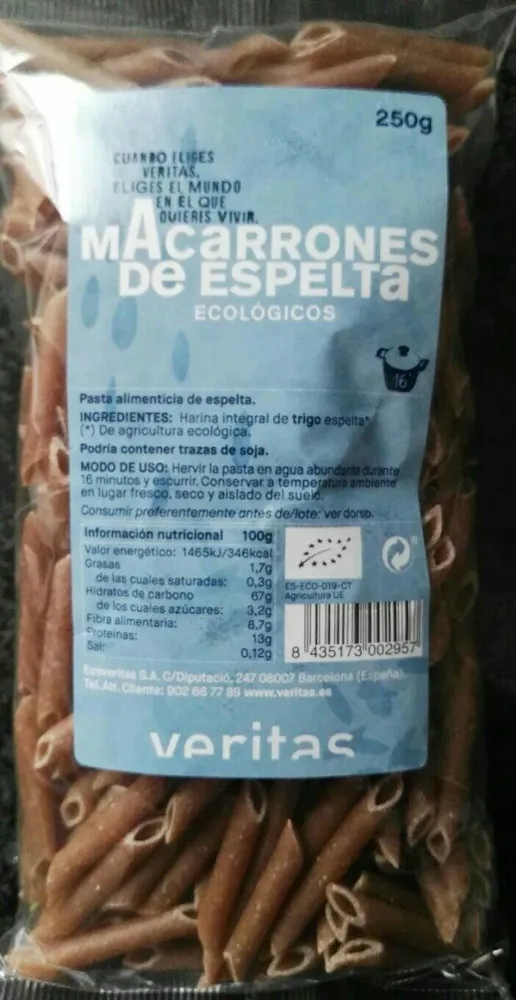 Macarrones de Espelta