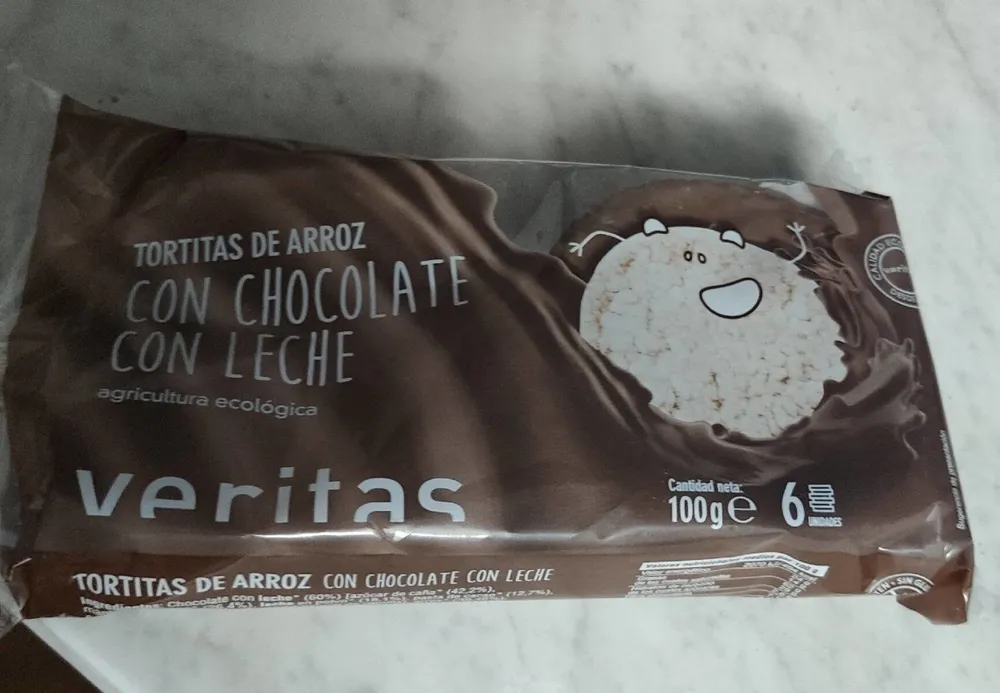 Tortitas de arroz con chocolate con leche