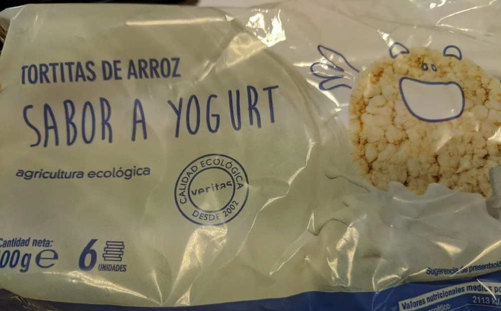Tortitas de arroz sabor a yogurt