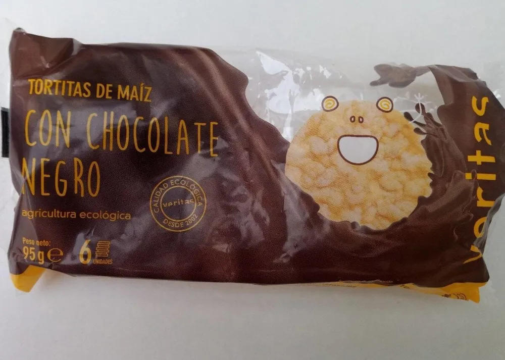 Tortitas de maíz con chocolate negro