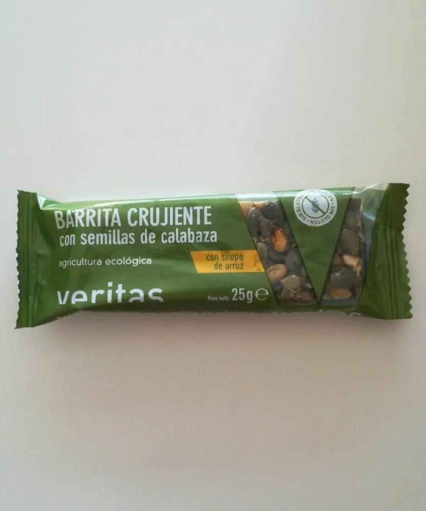 Barrita crujiente con semillas de calabaza