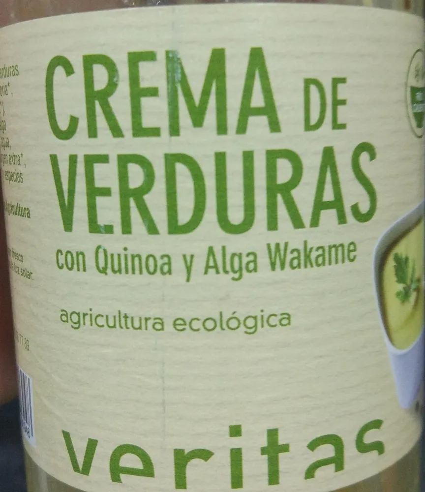 Crema de verduras con quinoa y alga wakame