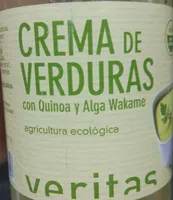 Crema de verduras con quinoa y alga wakame
