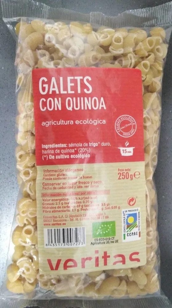 Galets con quinoa