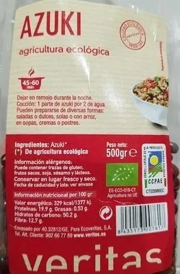Azuki Eco Veritas 500G imp