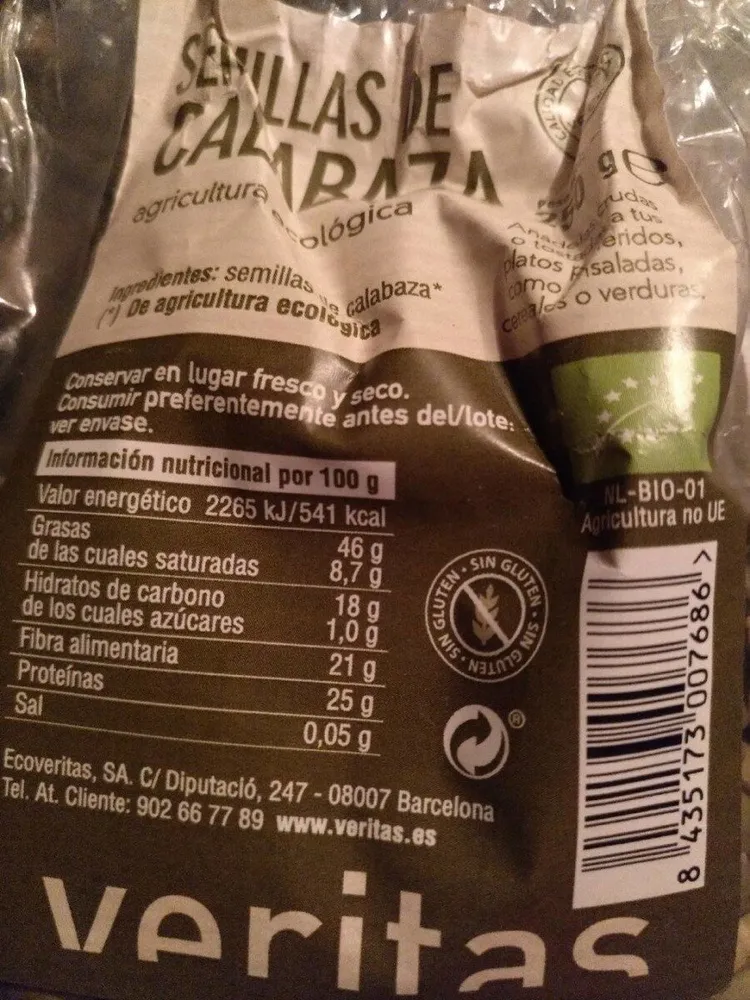 Semillas de calabaza ecológicas