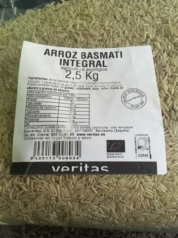 Arroz basmati integral