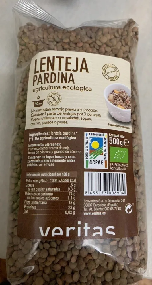 Lenteja Pardina ecologica