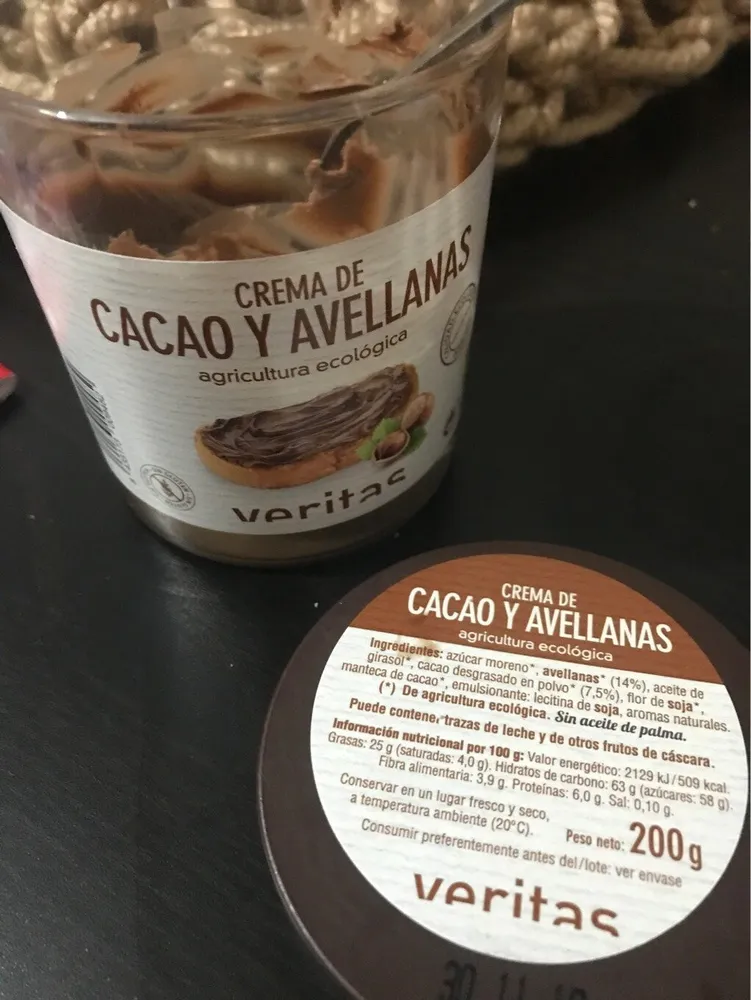 Crema de Cacao y Avellanas