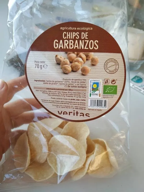 Chips de garbanzos