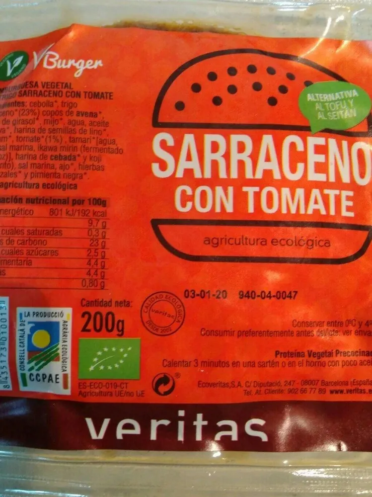 Hamburguesa Sarraceno con Tomate