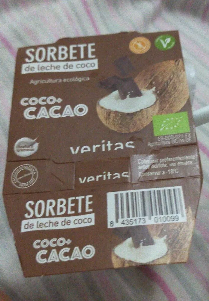 Sorbete de leche de coco