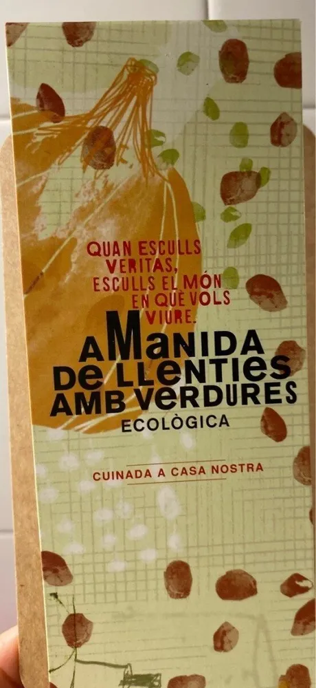 Amanida llenties amb verdures