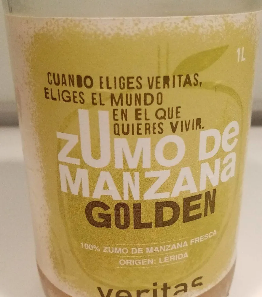 Zumo de manzana golden