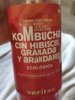 Kombucha con hibiscus, Granada y arándanos