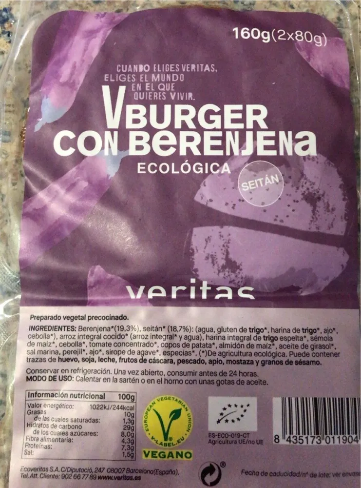 Vburger con berenjena