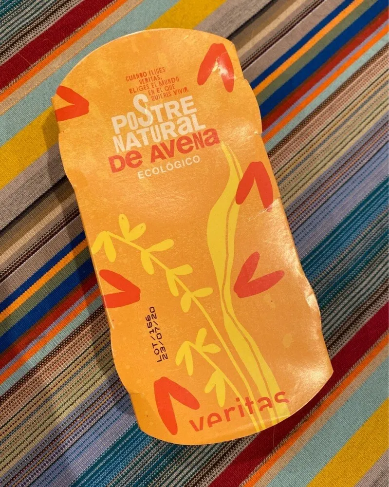 Postre natural de avena ecológico