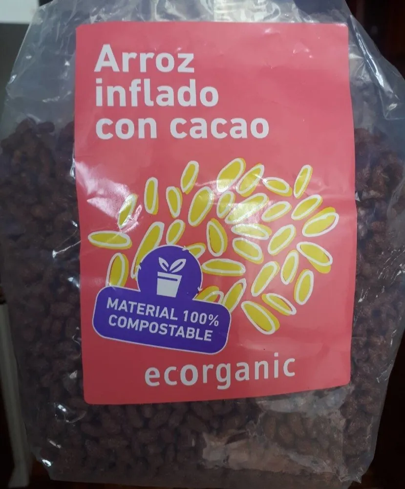 Arroz inflado con cacao