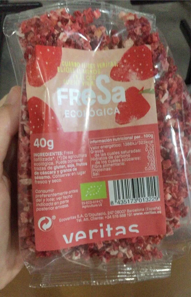 Fresa liofilizada