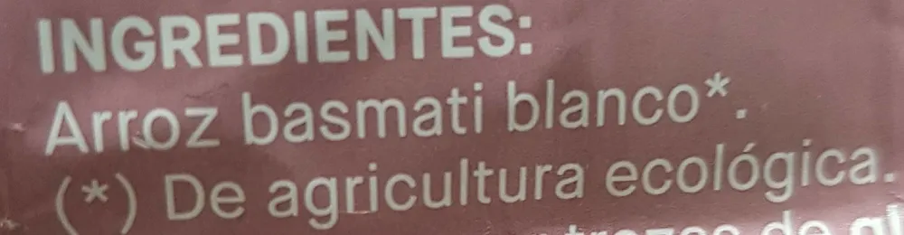 Arroz basmati blanco