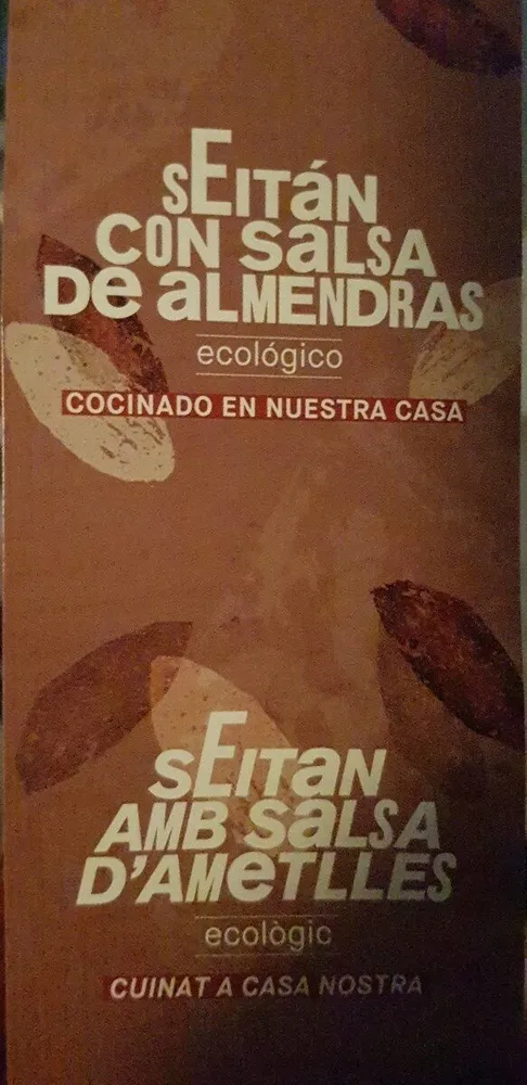 Seitan amb salsa d'ametlles ecológico