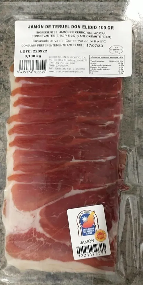 Jamón de Teruel Don Elidio 100 GR