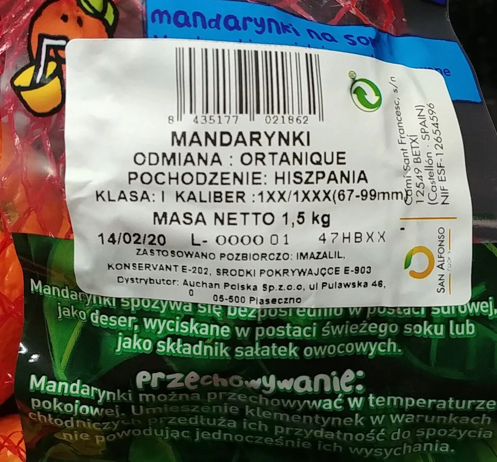 Mandarynki. odmiany: Ortanique.