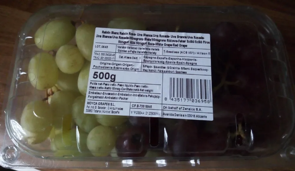 Raisins blancs et rosés sans Pépins