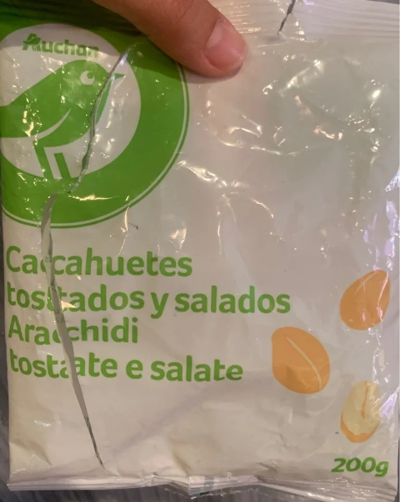 Cacahuetes tostados y salados