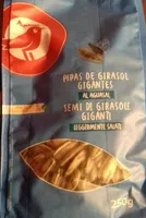 Pipas de girasol gigantes al aguasal