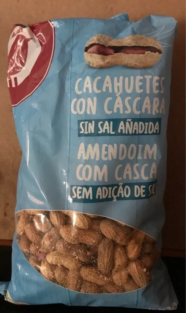 Cacahuetes con cascara sin sal añadida