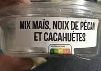 Mélange de maïs et fruits secs grillés a l'huile et salés