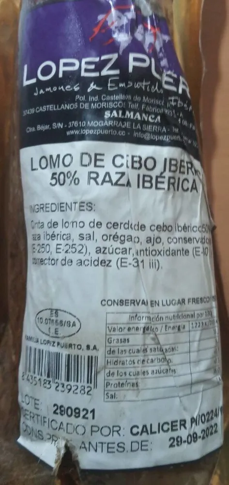 Lomo de cebo iberico