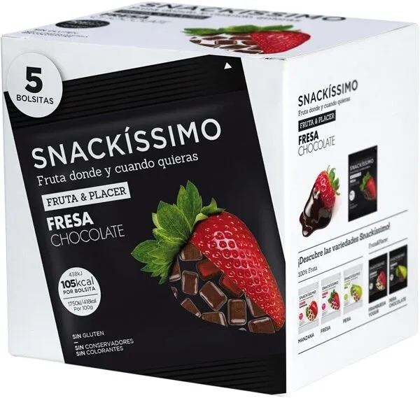 Snack fresa y chocolate