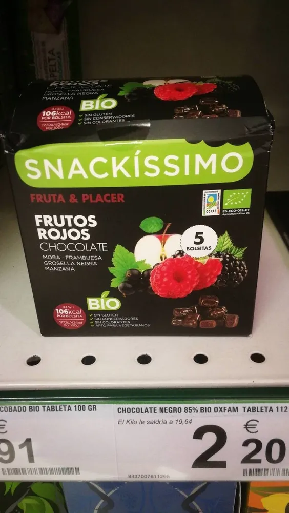 Frutos rojos con chocolate